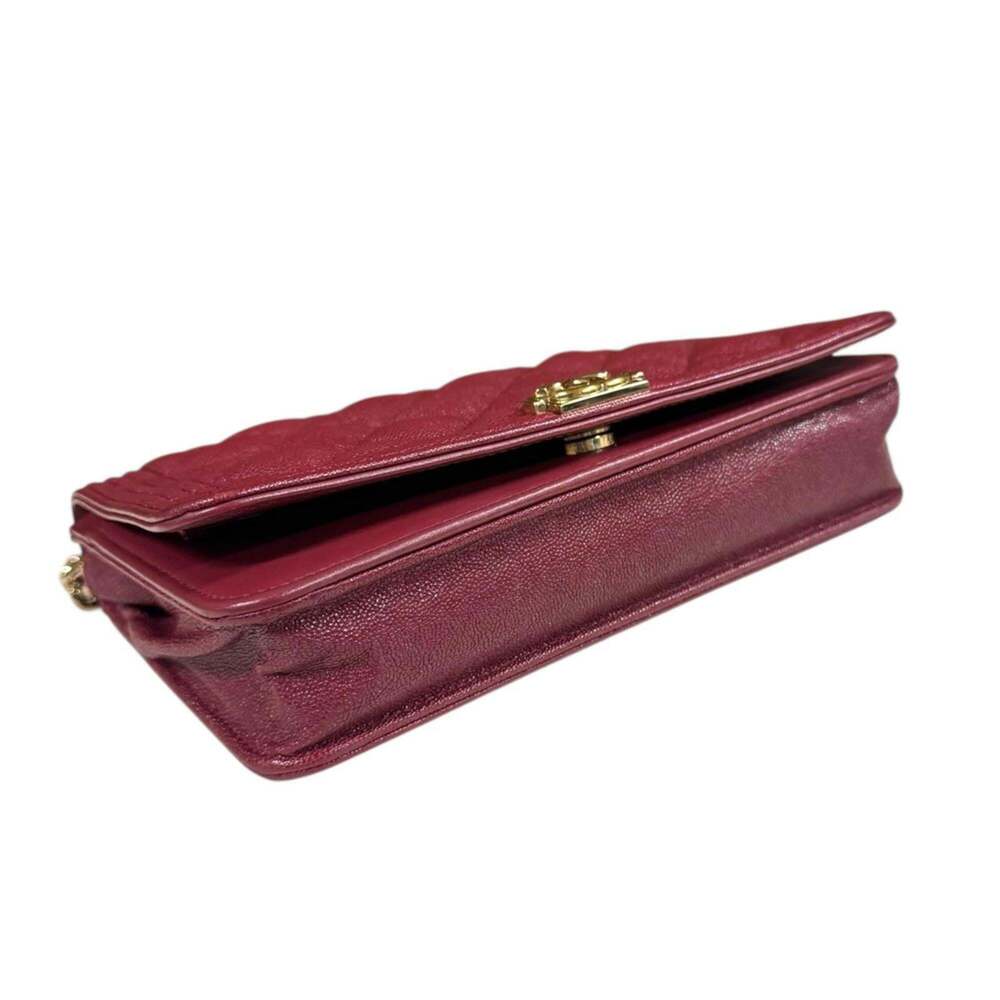 CHANEL Authentic Red Caviar Leather Wallet - Picture 5 of 13